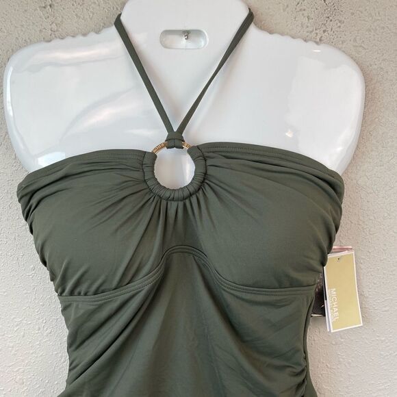 NWT MICHAEL Michael Kors Ivy Tankini Top Size S - Picture 2 of 5